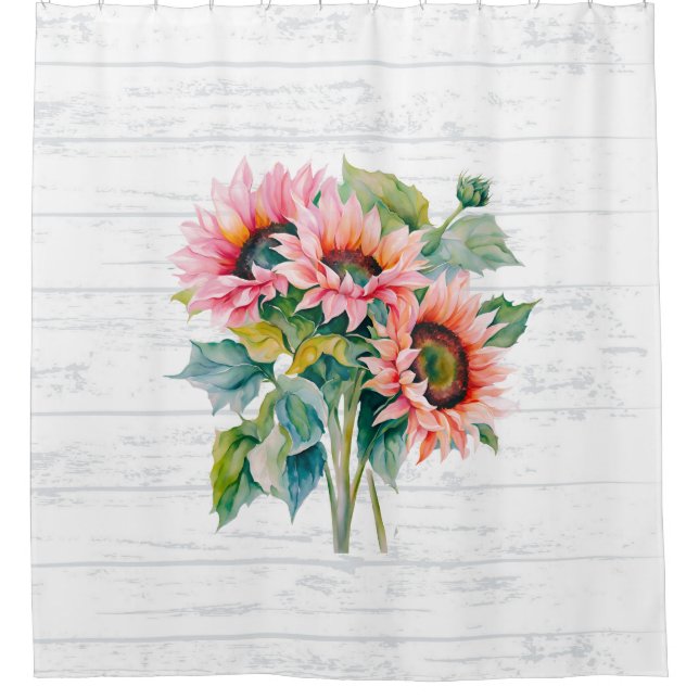 Para Box Cortina de Chuveiro Flor de Girassol Botânica (Frente)