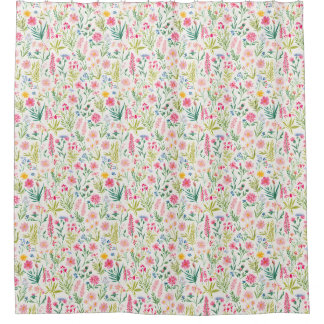Para Box Cortina de Chuveiro Floral de Jardim de Flores Sil