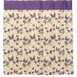 Para Box Cortina de chuveiro The Butterfly Joy in Cream