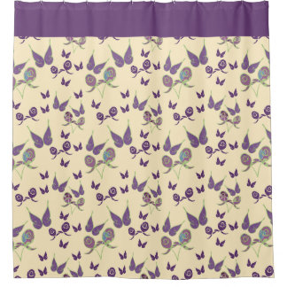 Para Box Cortina de chuveiro The Butterfly Joy in Cream