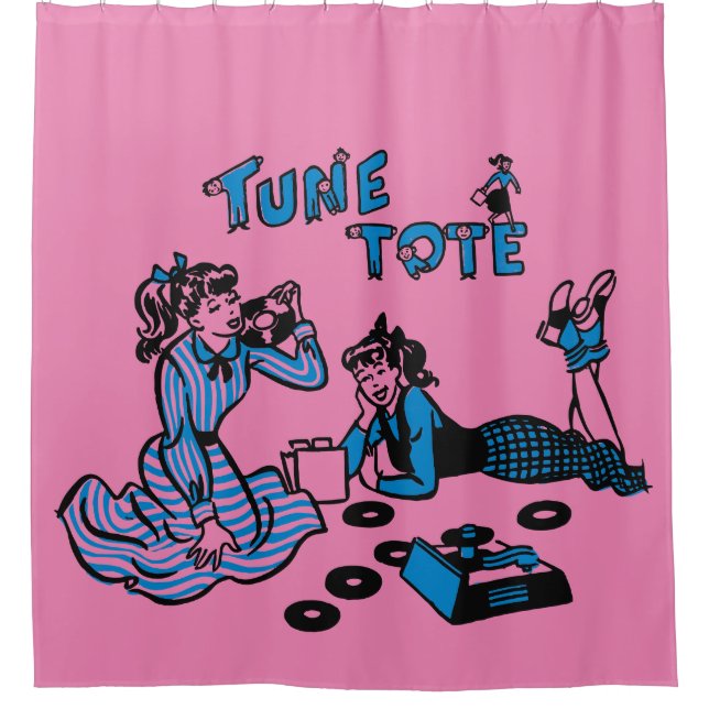 Para Box Cortina de chuveiro Tune Tote (Frente)