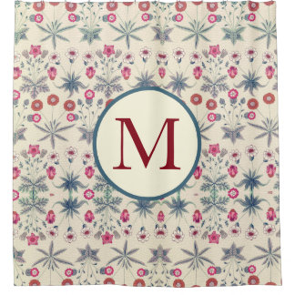 Para Box Cortina de chuveiro William Morris com inicial