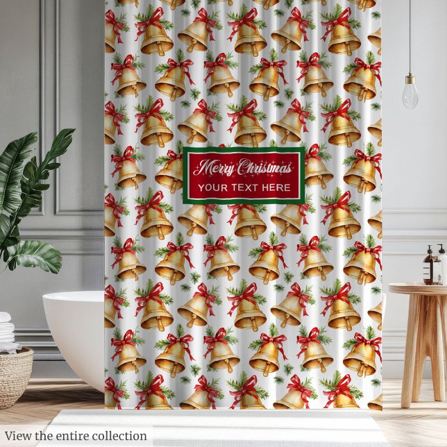 Para Box Cortina de Natal verde e vermelha (Chic watercolor red and green Christmas curtain)