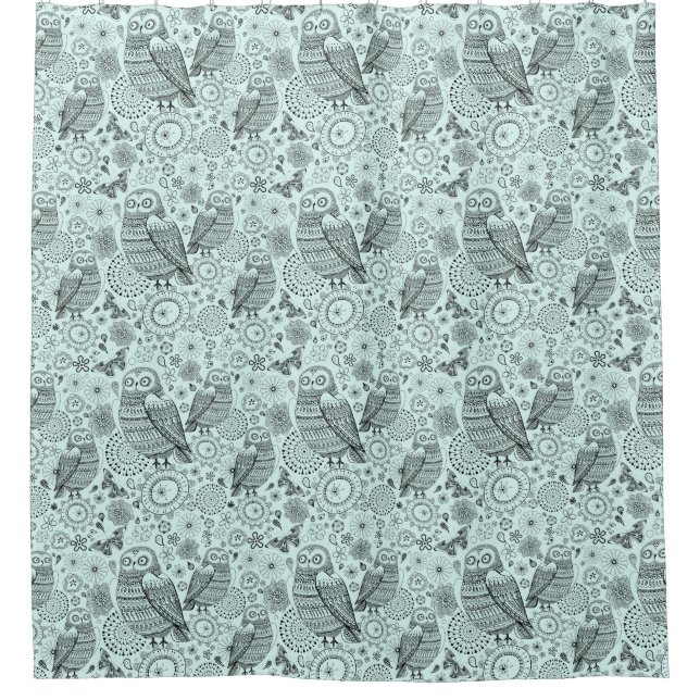 Para Box Cortina de Padrões de Coruja (Frente)