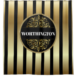 Para Box CORTINA DO CHÁ Elegante Dourada e preta