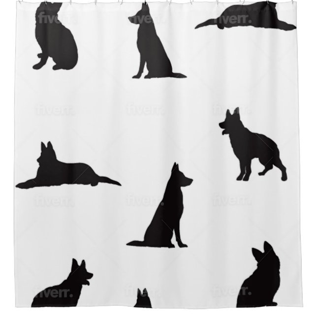 Para Box Cortina do chá german shepherd (Frente)