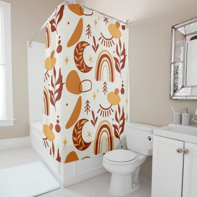 Para Box Cortina geométrica de Chá Abstrato boêmico (In Situ)