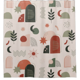 Para Box Cortina geométrica de Chá Abstrato boêmico