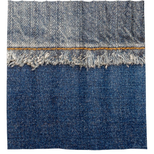 Para Box Cortina Laranja, Patch Duplo De Denim. (Frente)
