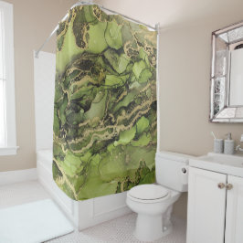 Para Box Cortina Verde Dourada Preta