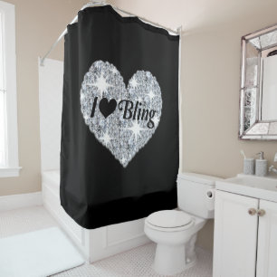 Para Box Dazzling Faux Diamond I Love Bling Chá Cortina