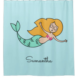 Para Box Engraçado Mermaid nome personalizado e cortina de 