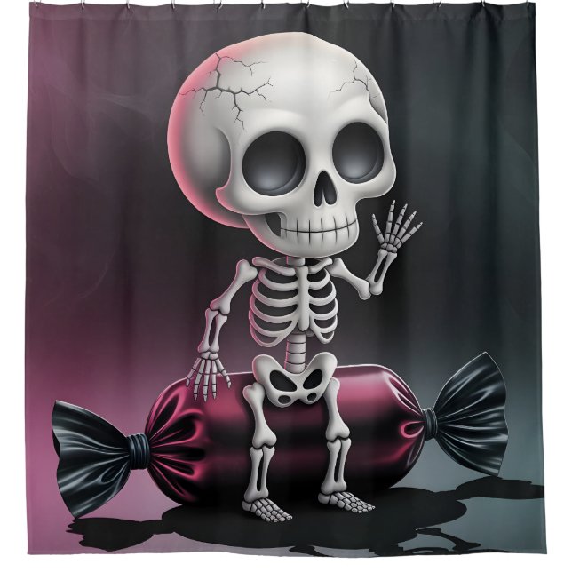 Para Box Esqueleto na cortina de Chá doce (Frente)