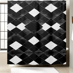 Para Box Estilo de Cortina de Chá Preto e Branco 2