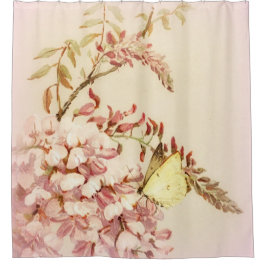 Para Box Estilo Vintage Flores de Borboleta Chá Cortina
