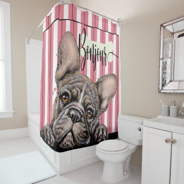 Para Box Fabuloso Chá francês Bulldog Cortina (In Situ)
