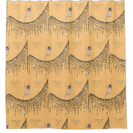 Para Box Flapper Girl na cortina de Chá Swing