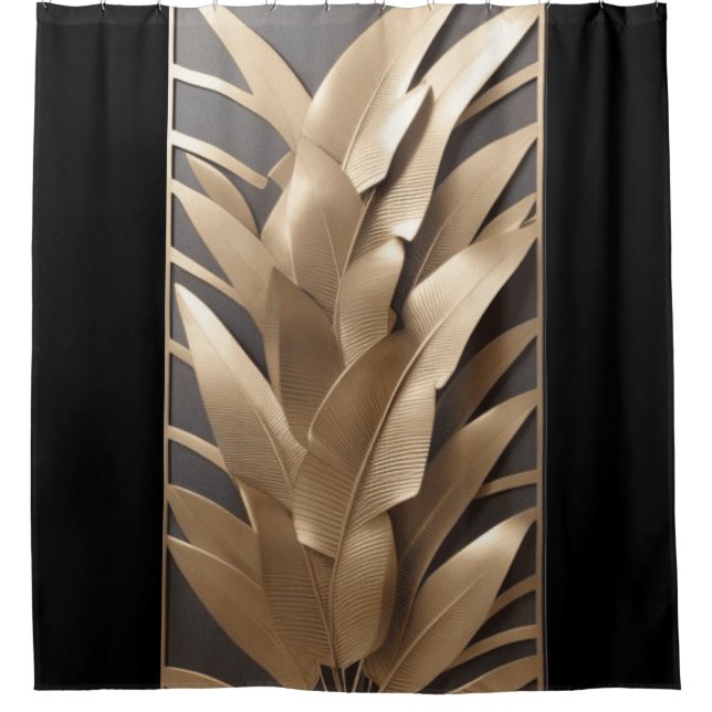 Para Box Folhas de Banana de Metal Esculpido Cortina de Ban (Frente)
