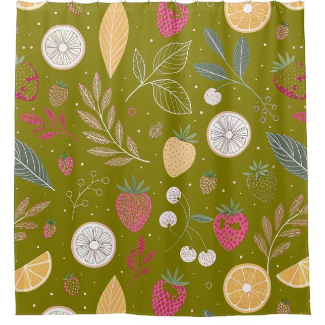 Para Box Fruta Verde Azeitona e Cortina de Chá Floral (Frente)