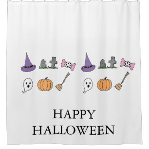 Para Box Halloween Pumpkin Spooky Cabeça Chá Cortina