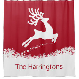 Para Box Jumping Reindet nome personalizado cortina do chá