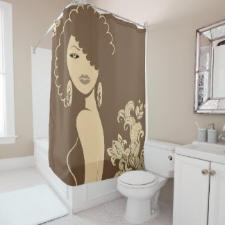 Para Box Linda mulher beige Brown Chá Cortina
