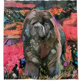 Para Box MAGGIE a taça preta - cortina ou Chá