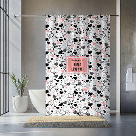 Para Box Melhor Presente de Amor Cortina de Chuveiro Desenh