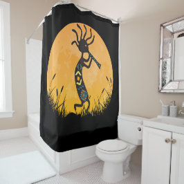 Para Box Moon Silhouette Kokopelli Chá Cortina