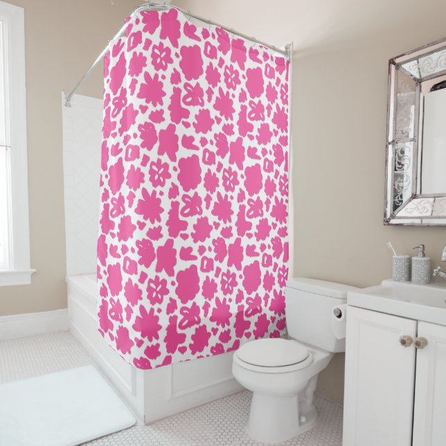 Para Box Padrão de Flor Rosa Cortina de Chá Grande (In Situ)