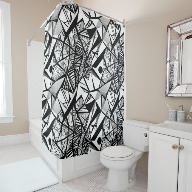 Para Box Padrão geométrico de abstrato 24 - Cortina de Chá (In Situ)