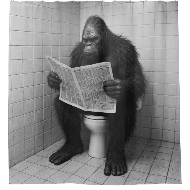 Para Box Pé Grande Na Cortina De Chá Engraçado Do Banheiro (Frente)