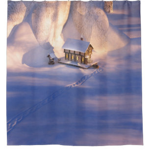 Para Box Pequena Casa na Cortina de Chás de Neve