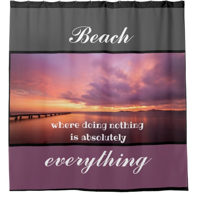 Para Box Praia Sunset Roxa é tudo a Cortina Chá (Frente)