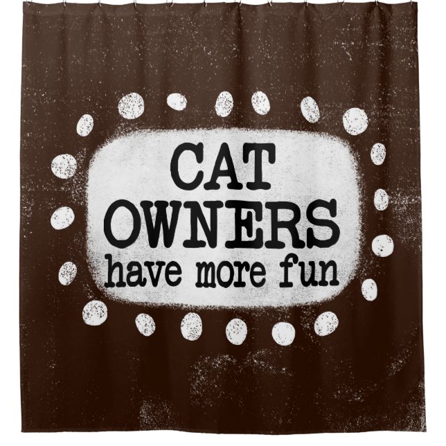 Para Box Proprietários De Gatos Têm Mais Cortina De Chá Div (Frente)