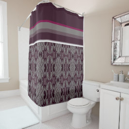 Para Box Regal Plum Echoes: Cortina de Chá Padrão Moderna