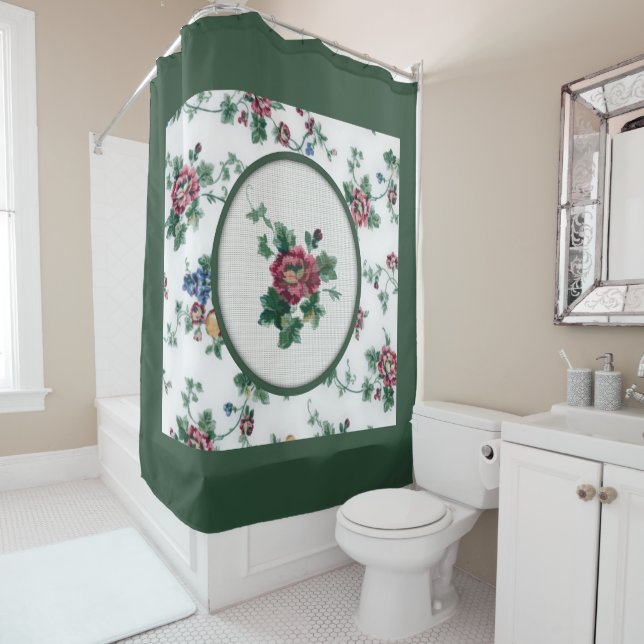Para Box Rosa Cross Stitch Chá Cortina (In Situ)