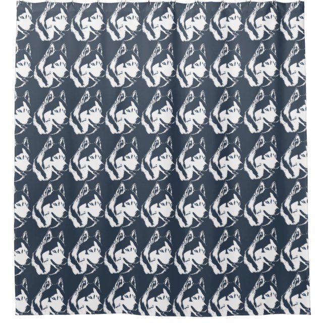 Para Box Rouco Chá Cortina Rouco Malamute Bath Decor (Frente)