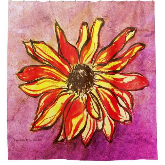 Para Box *'Rudbeckia Ablaze' design, Chá Cortina (Frente)