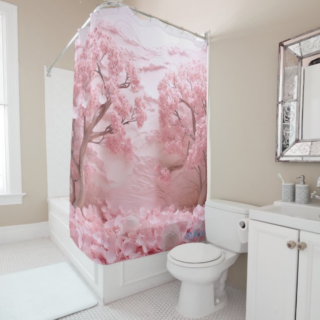 Para Box Sakura primavera flores e Chá de sol Cortina (In Situ)