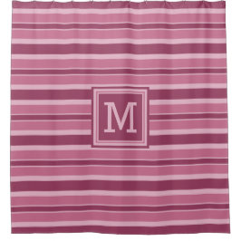 Para Box Stripes Cortina de chá monograma personalizada pad