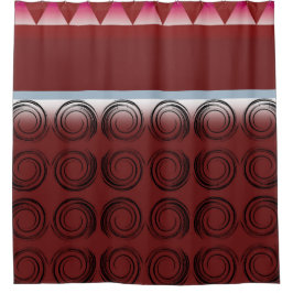 Para Box Whirlwind Ruby: Cortina de Chás Geométricos Modern