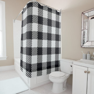 Para Box Xadrez cinza | Cortina All-Over PrintShower dos Ve