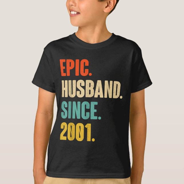 Para Camisa 24º Aniversário de Casamento Dele Épic (Frente)