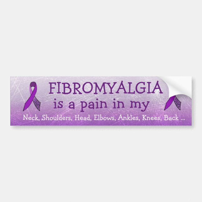 Para Carro A fibromialgia é uma dor no... Adesivo de Para-cho (Frente)