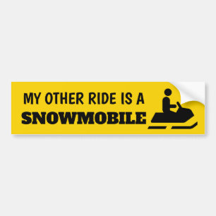 Para Carro A minha outra corrida é um adesivo Snowmobile