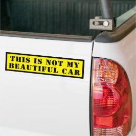 Para Carro Adesivo Amarelo Elegante com Letra Personalizada