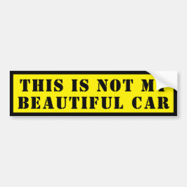 Para Carro Adesivo Amarelo Elegante com Letra Personalizada