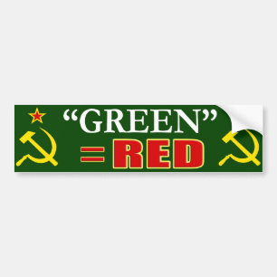 Para Carro adesivo anti-democrata "Verde é novo vermelho" par