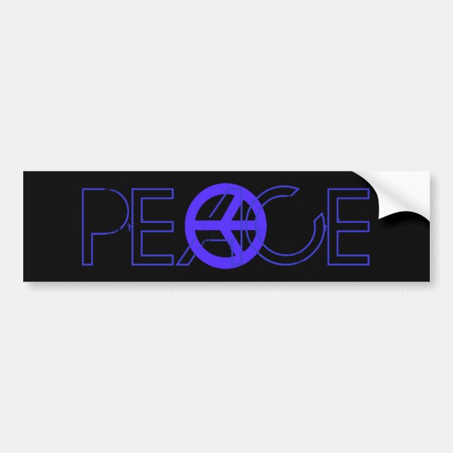 Para Carro Adesivo azul de balde de paz (Frente)